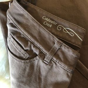 Brown Coldwater Creek crop pants